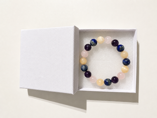 Anxiety, Stress Relief, Calmness, Happiness Crystal Bracelet