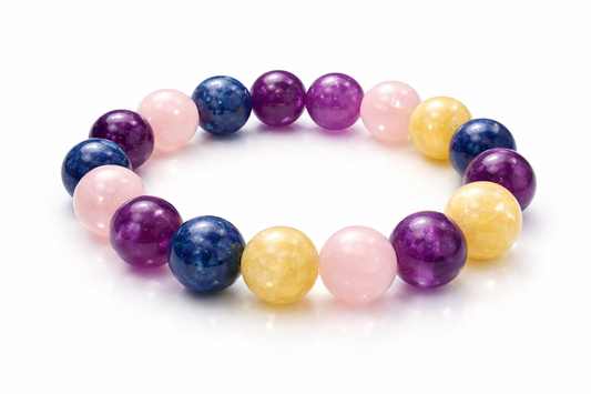 Anxiety, Stress Relief, Calmness, Happiness Crystal Bracelet - Bangles and Gems